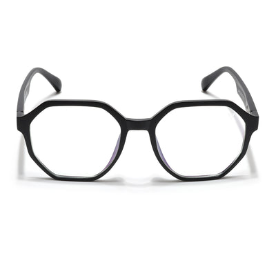 Voyage Visionary Select Matt Black Geometric Eyeglasses for Men & Women (2045SLMG6461-C1)