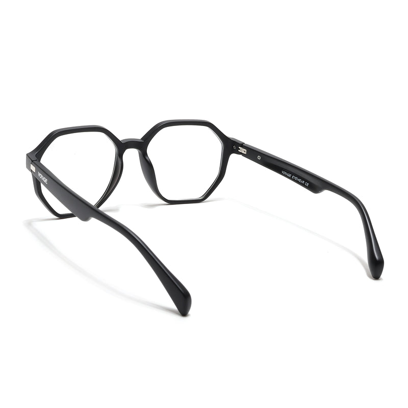 Voyage Visionary Select Matt Black Geometric Eyeglasses for Men & Women (2045SLMG6461-C1)