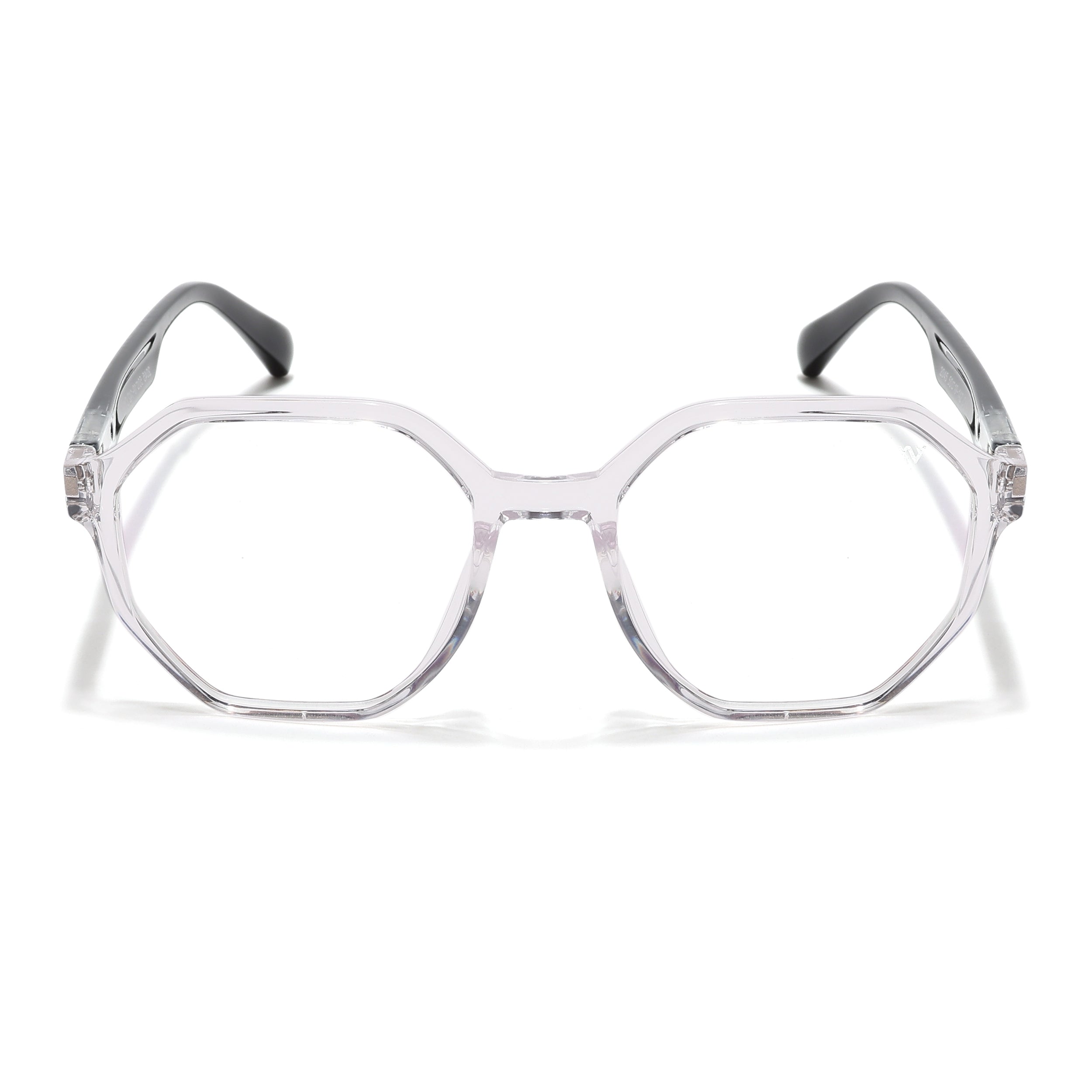 Voyage Visionary Select Transparent Geometric Eyeglasses for Men & Women (2045SLMG6463-C3)