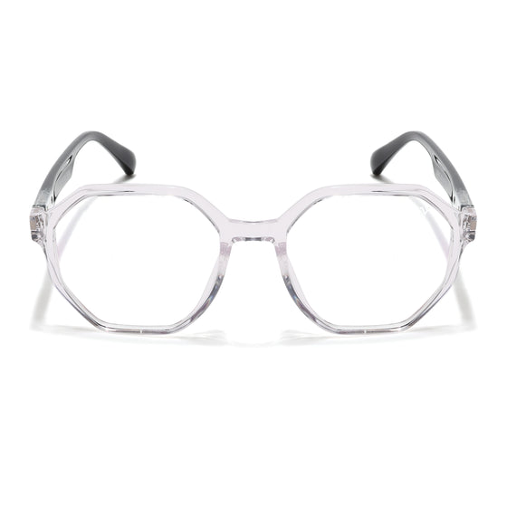 Voyage Visionary Select Transparent Geometric Eyeglasses for Men & Women (2045SLMG6463-C3)