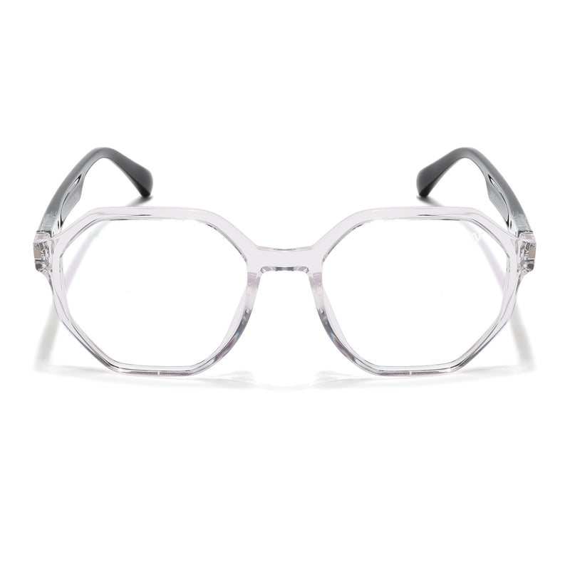Voyage Visionary Select Transparent Geometric Eyeglasses for Men & Women (2045SLMG6463-C3)