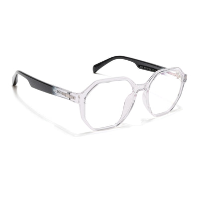 Voyage Visionary Select Transparent Geometric Eyeglasses for Men & Women (2045SLMG6463-C3)