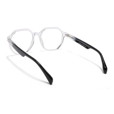 Voyage Visionary Select Transparent Geometric Eyeglasses for Men & Women (2045SLMG6463-C3)