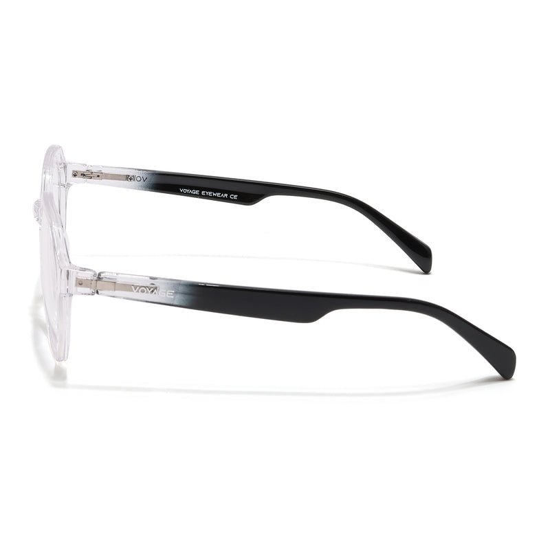 Voyage Visionary Select Transparent Geometric Eyeglasses for Men & Women (2045SLMG6463-C3)