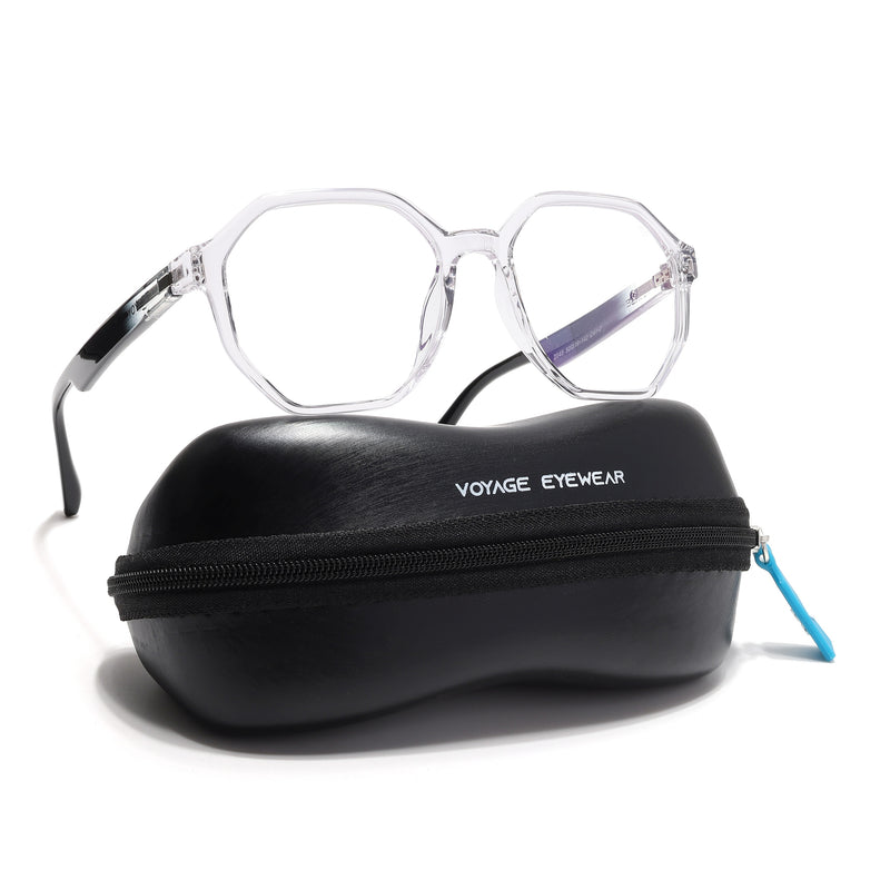 Voyage Visionary Select Transparent Geometric Eyeglasses for Men & Women (2045SLMG6463-C3)