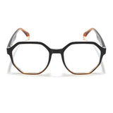 Voyage Visionary Select Black & Brown Geometric Eyeglasses for Men & Women (2045SLMG6464-C4)
