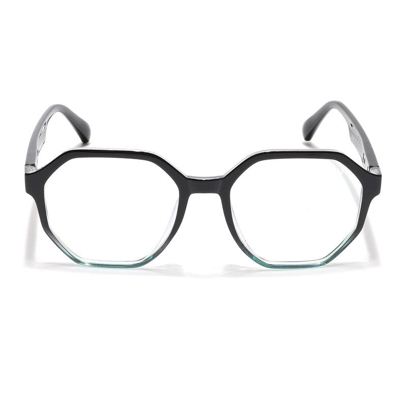 Voyage Visionary Select Black & Blue Geometric Eyeglasses for Men & Women (2045SLMG6465-C5)