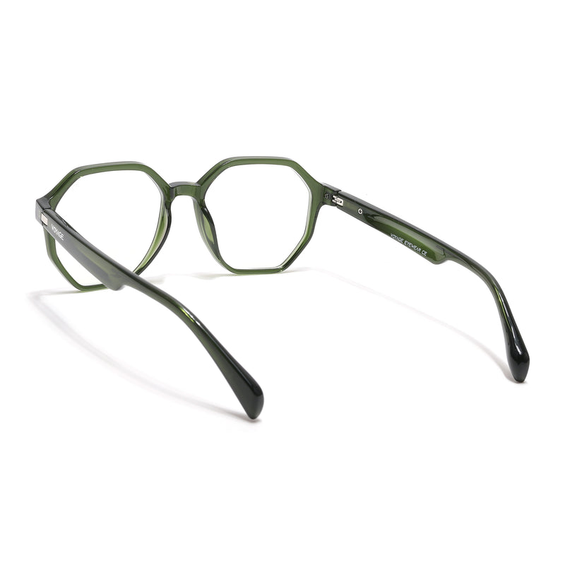 Voyage Visionary Select Olive Geometric Eyeglasses for Men & Women (2045SLMG6467-C7)