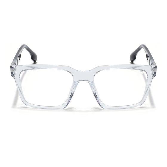 Voyage Visionary Select Trasnsparent Square Eyeglasses for Men & Women (2046SLMG6389-C3)