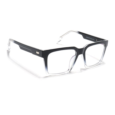 Voyage Visionary Select Black & Transparent Square Eyeglasses for Men & Women (2046SLMG6390-C4)