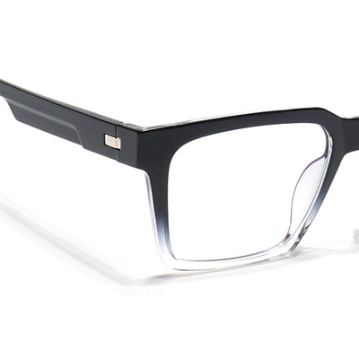 Voyage Visionary Select Black & Transparent Square Eyeglasses for Men & Women (2046SLMG6390-C4)