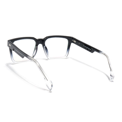 Voyage Visionary Select Black & Transparent Square Eyeglasses for Men & Women (2046SLMG6390-C4)