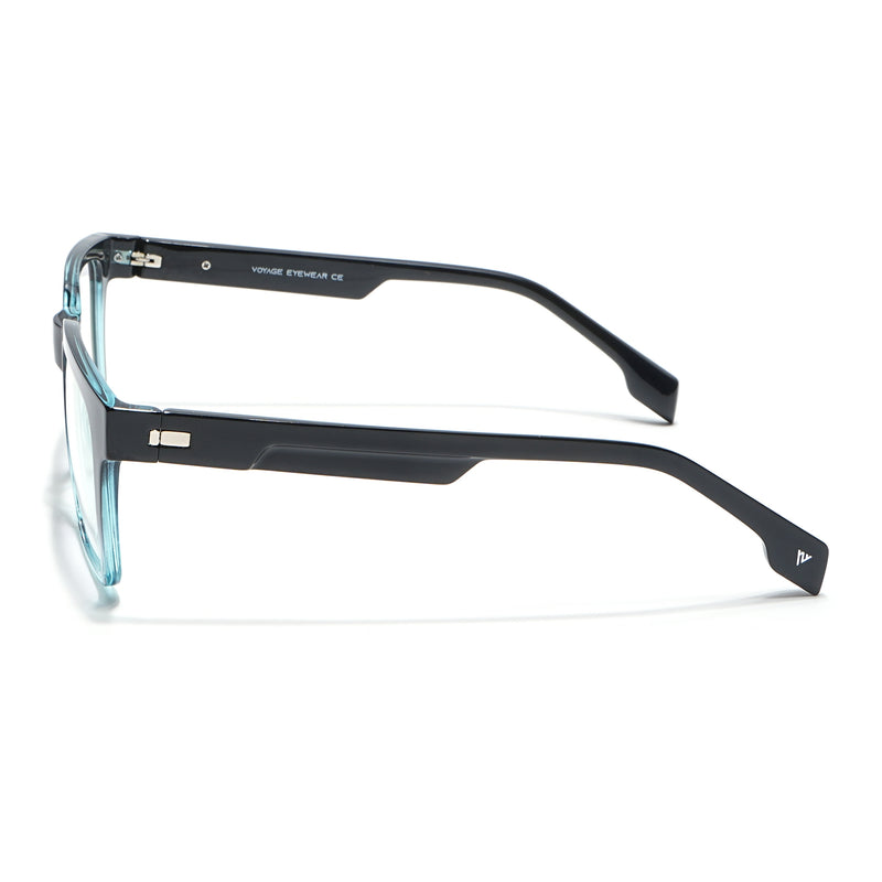 Voyage Visionary Select Black & Light Blue Square Eyeglasses for Men & Women (2046SLMG6392-C6)