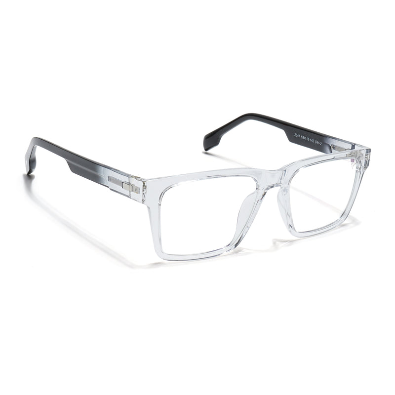 Voyage Visionary Select Transparent Square Eyeglasses for Men & Women (2047SLMG6397-C3)