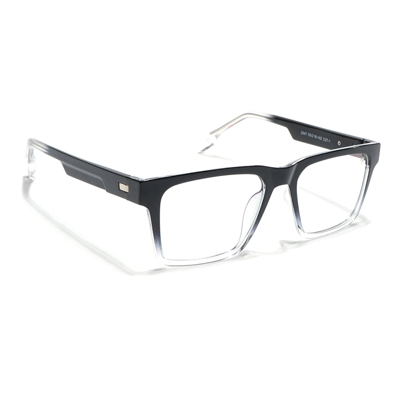 Voyage Visionary Select Black & Transparent Square Eyeglasses for Men & Women (2047SLMG6398-C4)