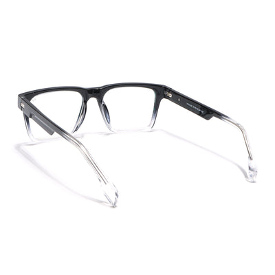 Voyage Visionary Select Black & Transparent Square Eyeglasses for Men & Women (2047SLMG6398-C4)