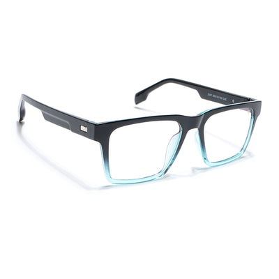 Voyage Visionary Select Black & Light Blue Square Eyeglasses for Men & Women (2047SLMG6400-C6)