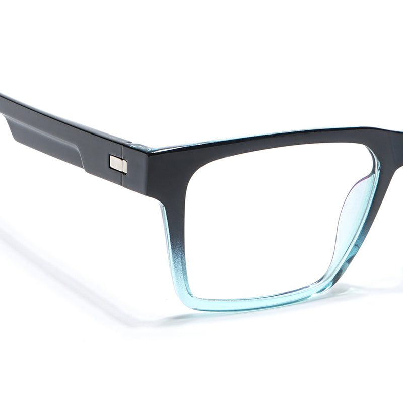 Voyage Visionary Select Black & Light Blue Square Eyeglasses for Men & Women (2047SLMG6400-C6)