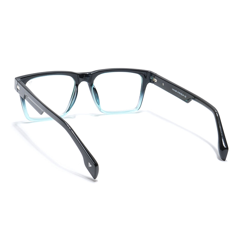 Voyage Visionary Select Black & Light Blue Square Eyeglasses for Men & Women (2047SLMG6400-C6)