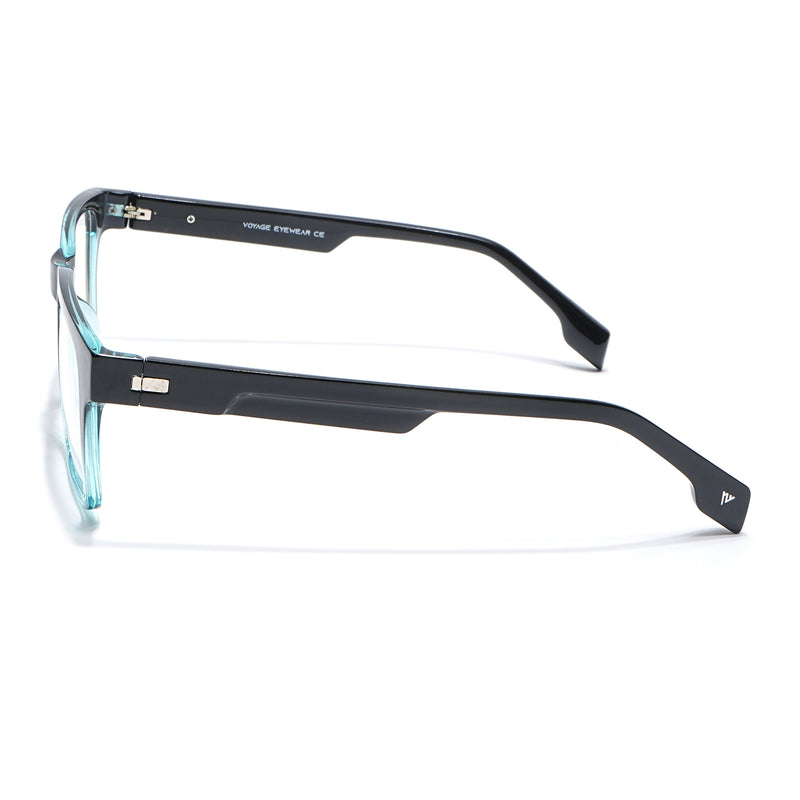 Voyage Visionary Select Black & Light Blue Square Eyeglasses for Men & Women (2047SLMG6400-C6)