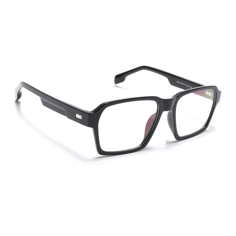 Voyage Visionary Select Shine Black Square Eyeglasses for Men & Women (2048SLMG6469-C2)