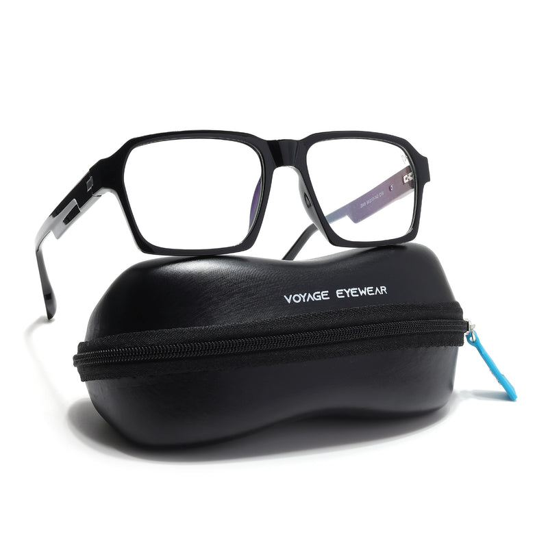 Voyage Visionary Select Shine Black Square Eyeglasses for Men & Women (2048SLMG6469-C2)