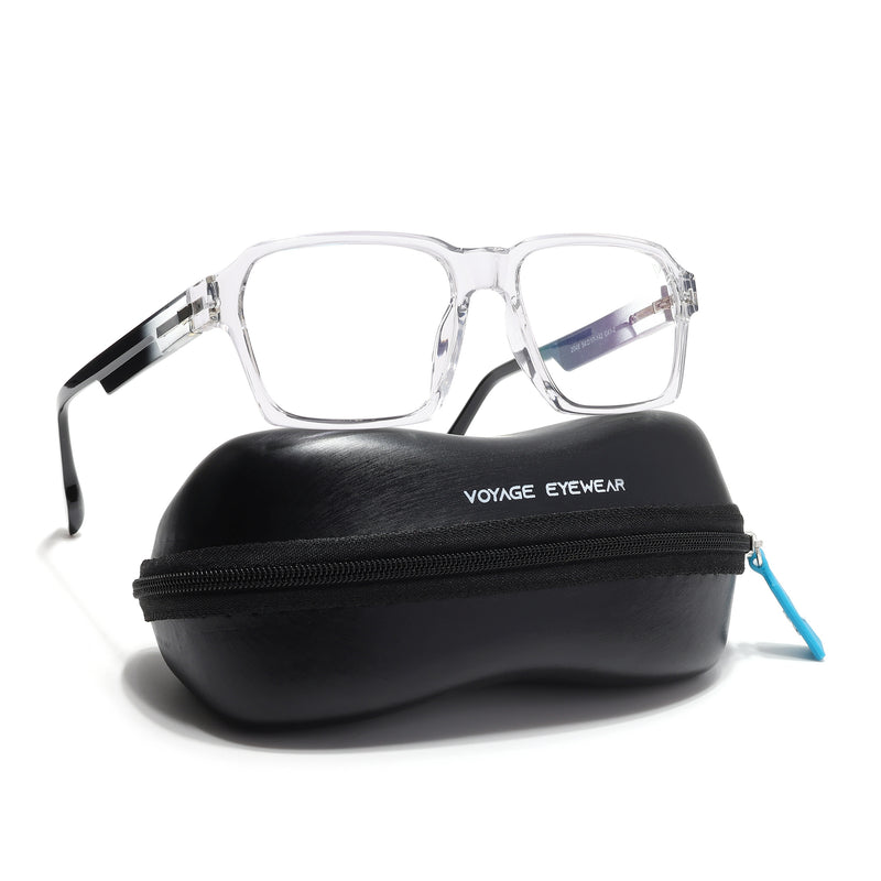 Voyage Visionary Select Transparent Square Eyeglasses for Men & Women (2048SLMG6470-C3)