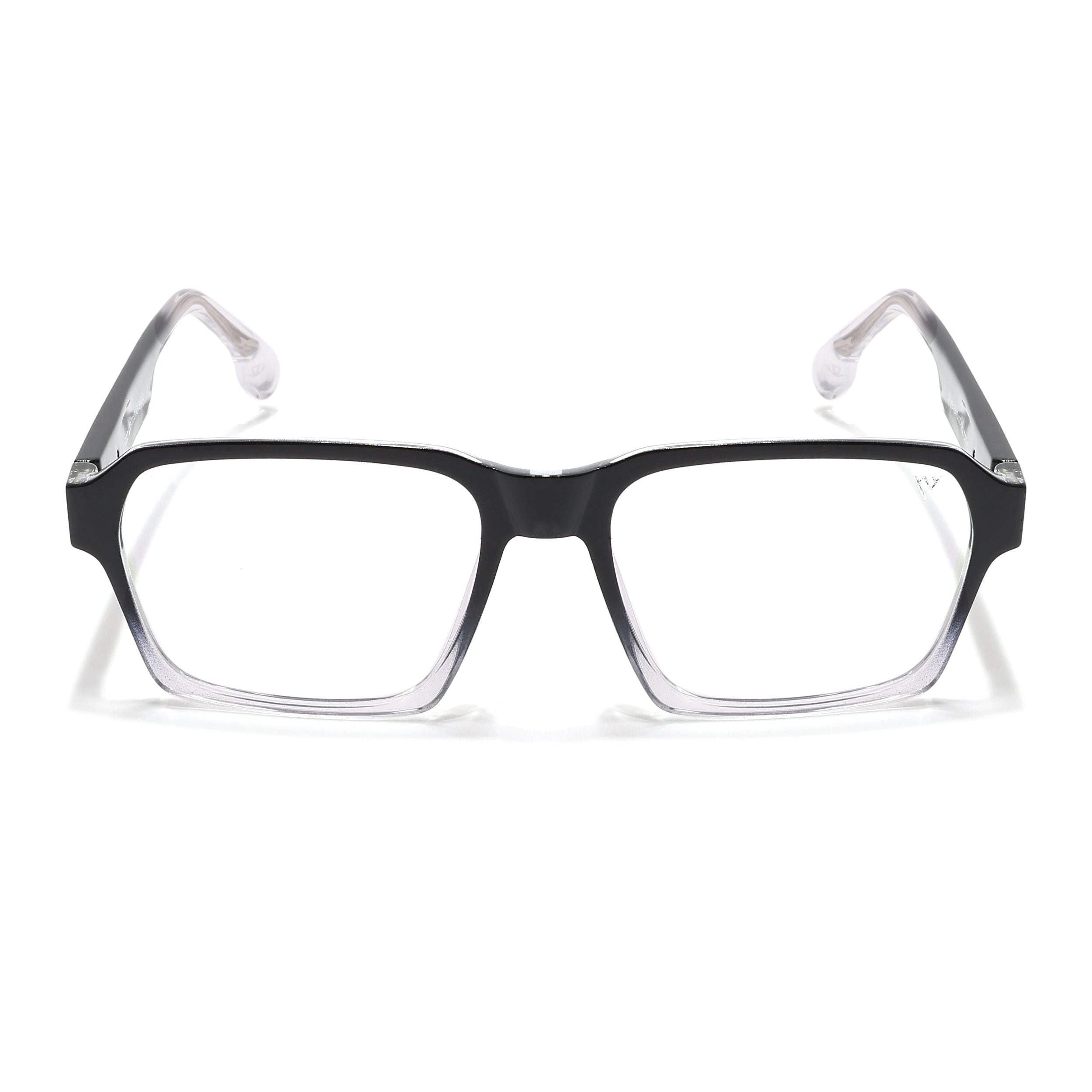 Voyage Visionary Select Black & Transparent Square Eyeglasses for Men & Women (2048SLMG6471-C4)