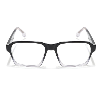 Voyage Visionary Select Black & Transparent Square Eyeglasses for Men & Women (2048SLMG6471-C4)