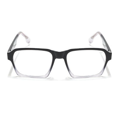 Voyage Visionary Select Black & Transparent Square Eyeglasses for Men & Women (2048SLMG6471-C4)