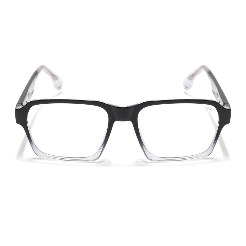 Voyage Visionary Select Black & Transparent Square Eyeglasses for Men & Women (2048SLMG6471-C4)