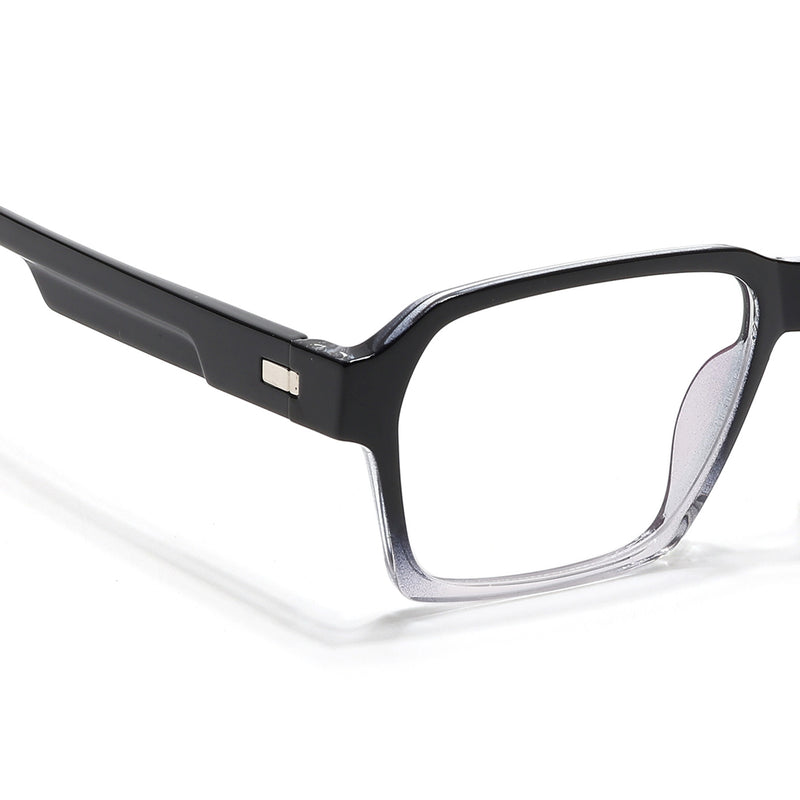 Voyage Visionary Select Black & Transparent Square Eyeglasses for Men & Women (2048SLMG6471-C4)