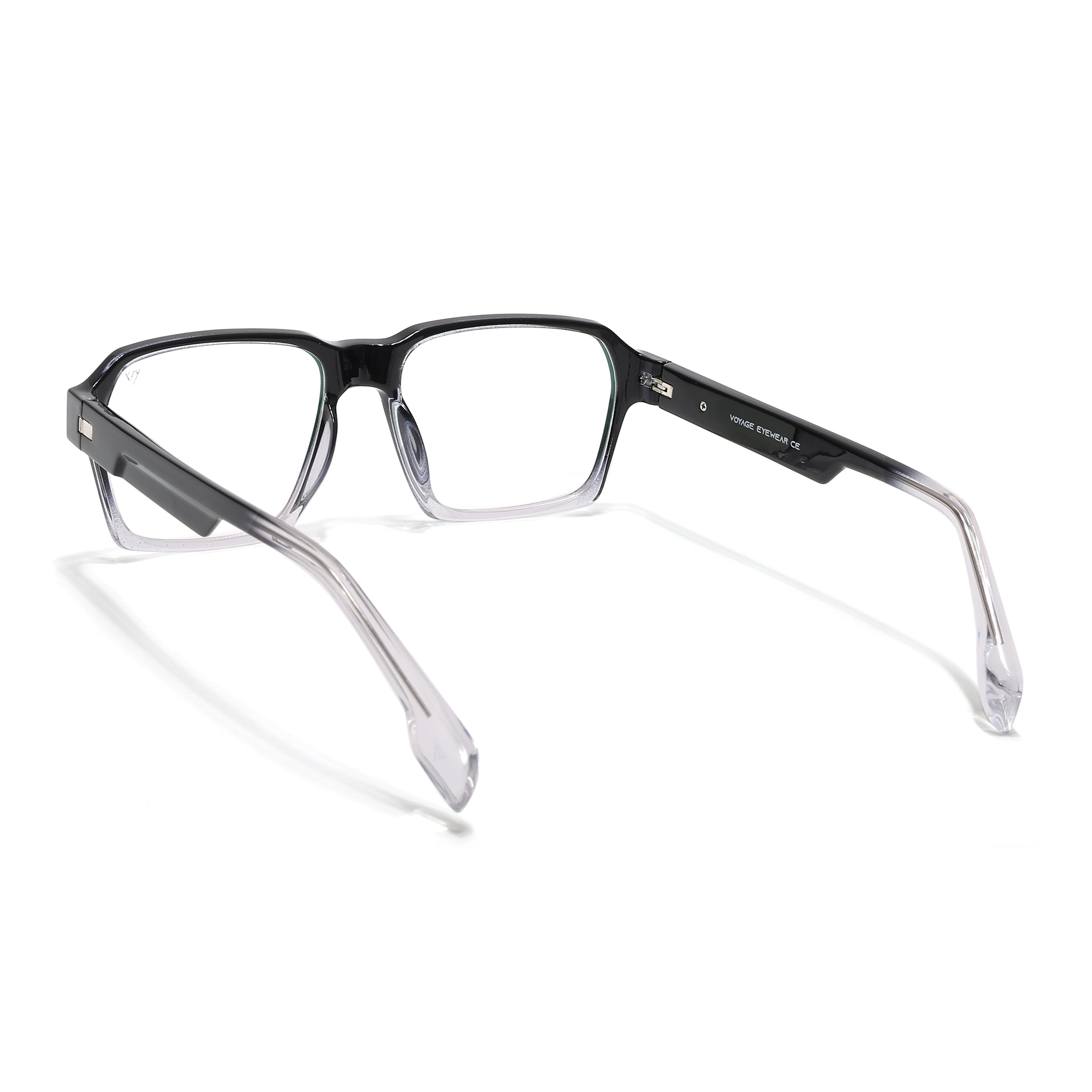Voyage Visionary Select Black & Transparent Square Eyeglasses for Men & Women (2048SLMG6471-C4)
