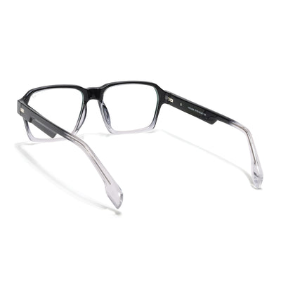 Voyage Visionary Select Black & Transparent Square Eyeglasses for Men & Women (2048SLMG6471-C4)