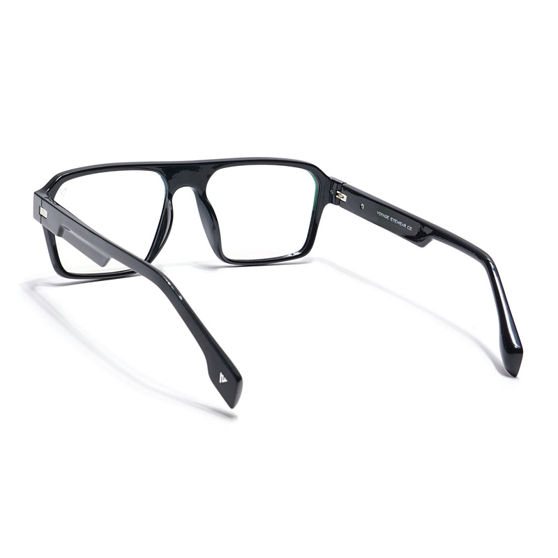 Voyage Visionary Select Shine Black Square Eyeglasses for Men & Women (2049SLMG6403-C1)