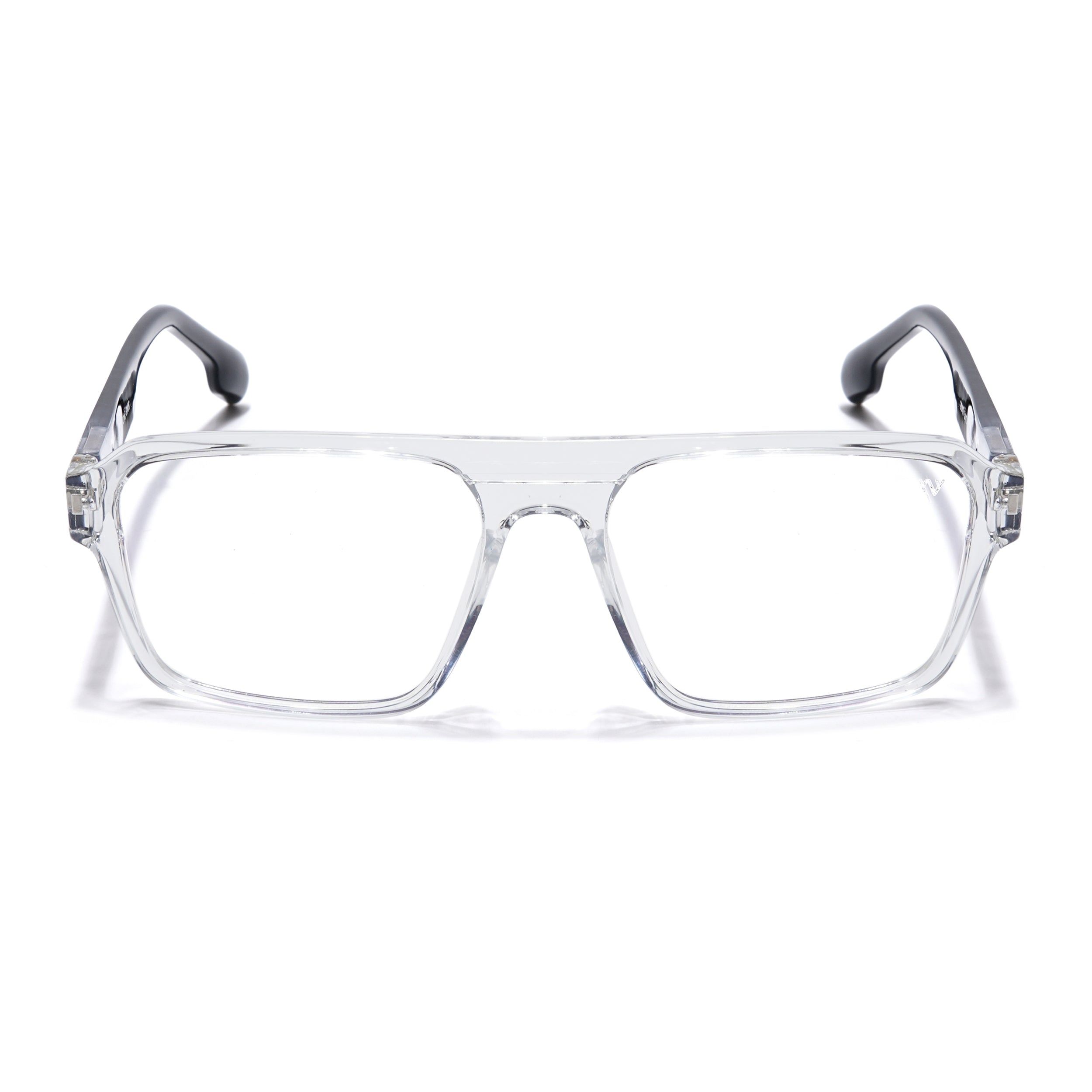 Voyage Visionary Select Transparent Square Eyeglasses for Men & Women (2049SLMG6404-C2)