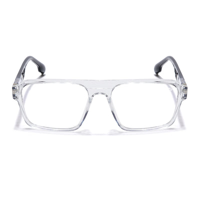 Voyage Visionary Select Transparent Square Eyeglasses for Men & Women (2049SLMG6404-C2)