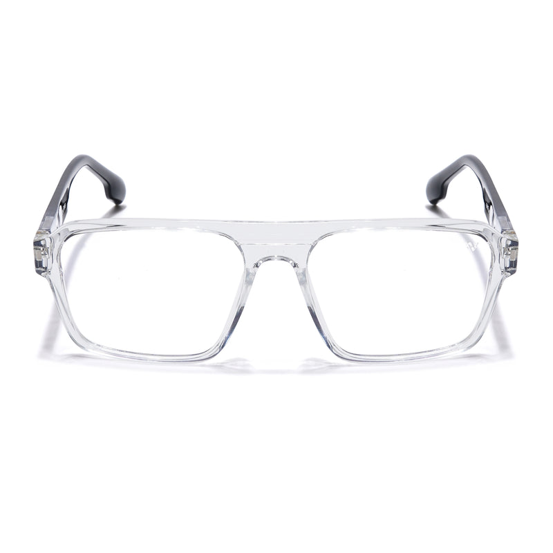 Voyage Visionary Select Transparent Square Eyeglasses for Men & Women (2049SLMG6404-C2)