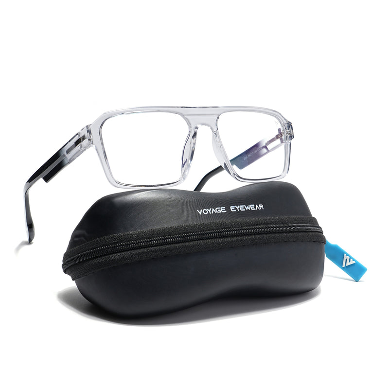 Voyage Visionary Select Transparent Square Eyeglasses for Men & Women (2049SLMG6404-C2)