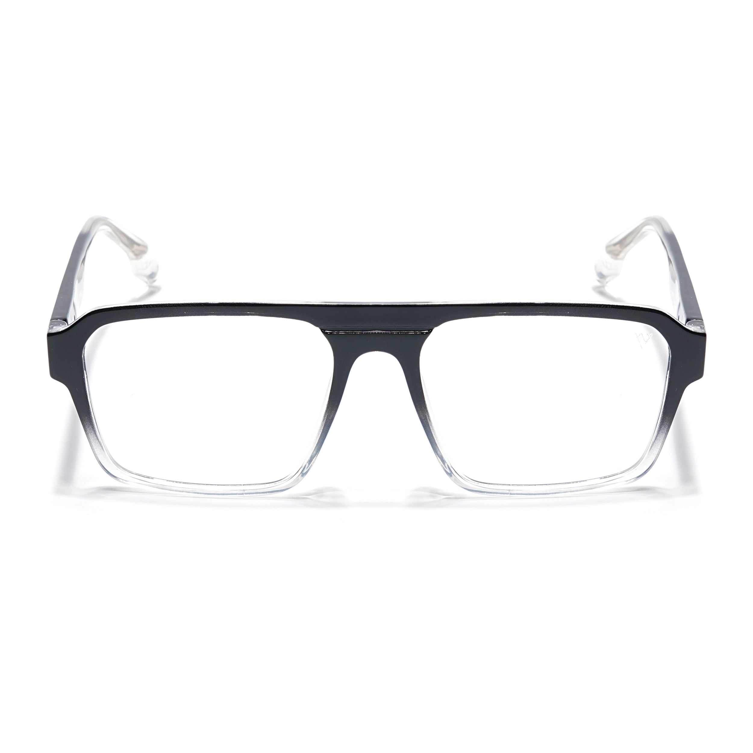 Voyage Visionary Select Black & Transparent Square Eyeglasses for Men & Women (2049SLMG6405-C3)