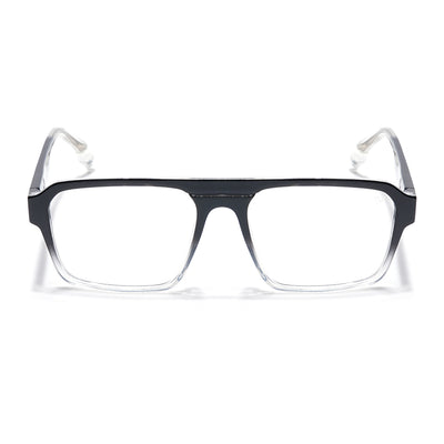 Voyage Visionary Select Black & Transparent Square Eyeglasses for Men & Women (2049SLMG6405-C3)
