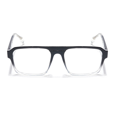 Voyage Visionary Select Black & Transparent Square Eyeglasses for Men & Women (2049SLMG6405-C3)