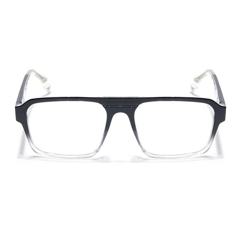 Voyage Visionary Select Black & Transparent Square Eyeglasses for Men & Women (2049SLMG6405-C3)