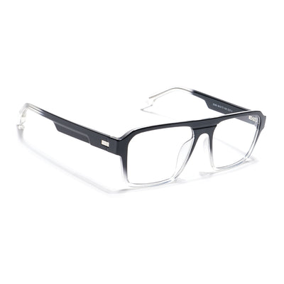 Voyage Visionary Select Black & Transparent Square Eyeglasses for Men & Women (2049SLMG6405-C3)