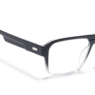 Voyage Visionary Select Black & Transparent Square Eyeglasses for Men & Women (2049SLMG6405-C3)