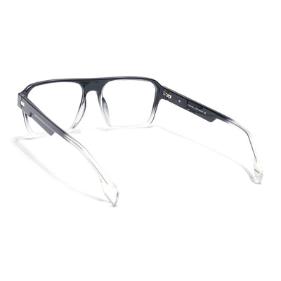 Voyage Visionary Select Black & Transparent Square Eyeglasses for Men & Women (2049SLMG6405-C3)