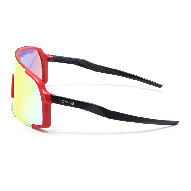 Drift Sunglasses (Multicolor Lens | Red Frame - MG5633)