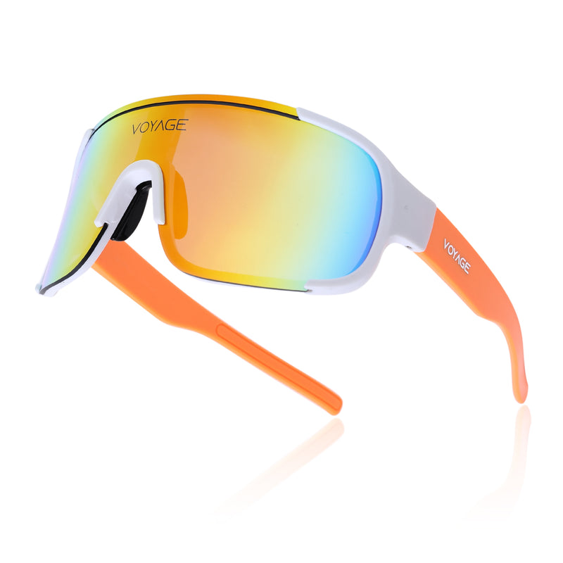Drift Sunglasses (Multicolor Lens | White Frame - MG5521)