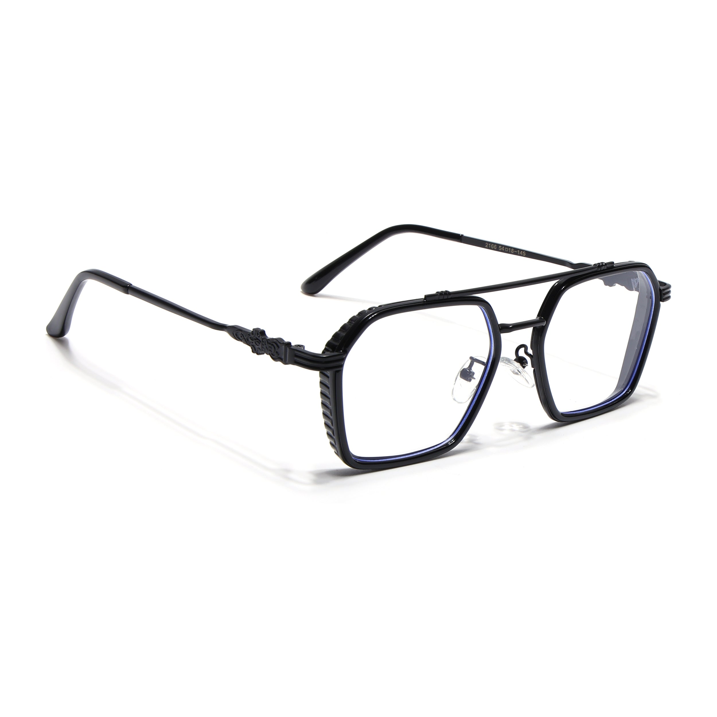 Voyage Black Wayfarer Eyeglasses for Men & Women (2166MG5260-C1)