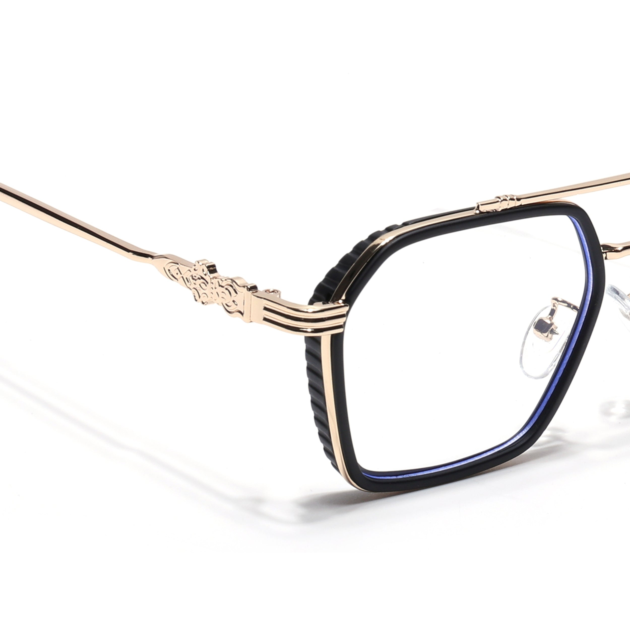 Voyage Black & Golden Wayfarer Eyeglasses for Men & Women (2166MG5261-C2)